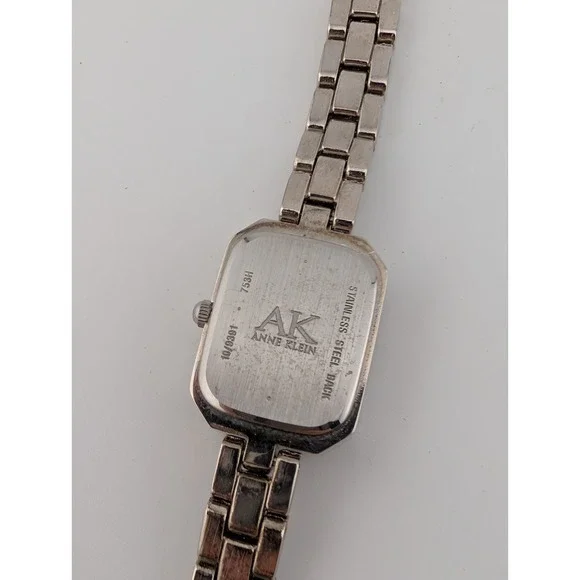 Anne Klein Silver Watch Women Crystal Accent MOP Silver 6.5" Band- New Battery - Picture 7 of 8